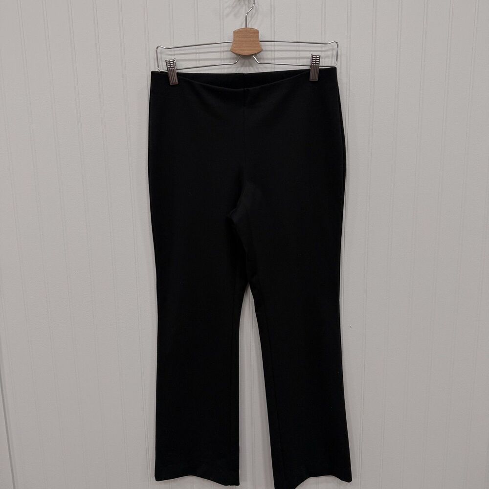 Ruby Rd Petite Women's 6P Black Stretch Waist Pull On Dress Straight Leg Pants